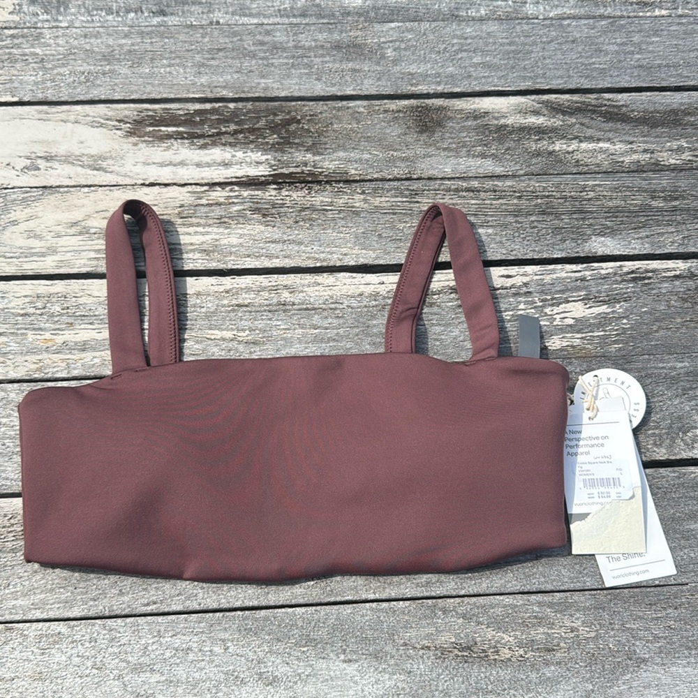 VUORI Evolve Square Neck Bra FIG‎ SIZE LARGE NWT